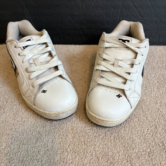 DC Skate Shoes Men's Size 10 White with Black Plaid 302297 - Picture 2 of 10